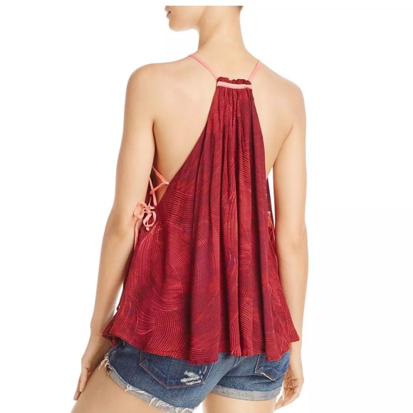 Free People Seasons in the Sun Blouse Lace Up Side - Picture 5 of 8